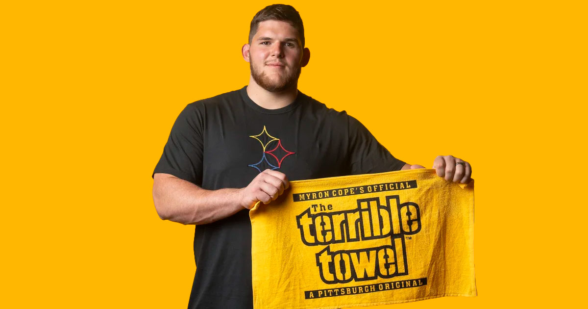 Pittsburgh Steelers second-round pick, OL, Zach Frasier. (Image: Karl Roser/ Pittsburgh Steelers) Pittsburgh Steelers second-round pick, OL, Zach Frasier.