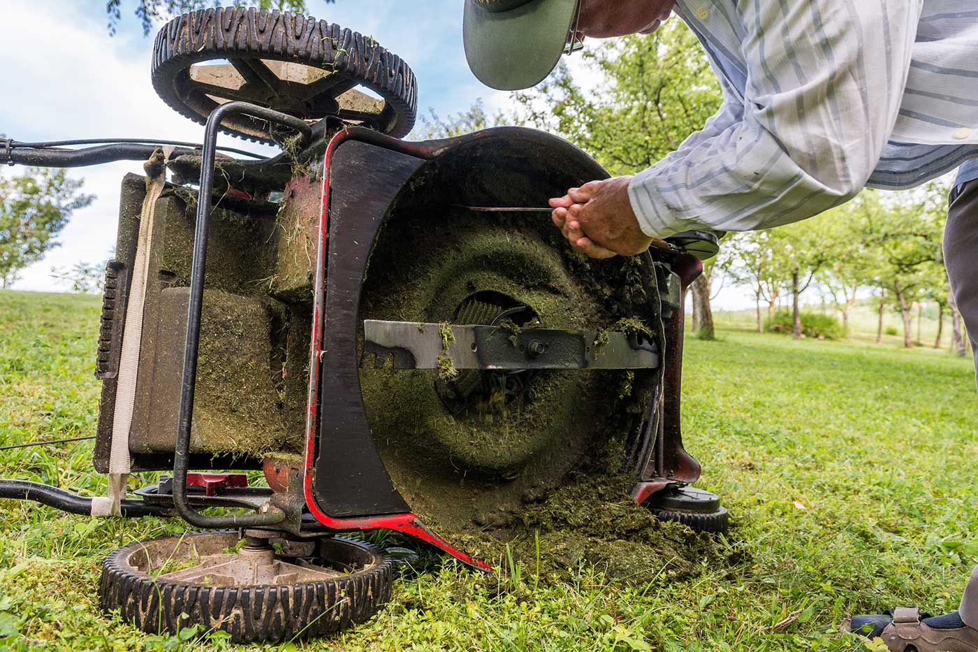 Dirty Lawn Mower Blades