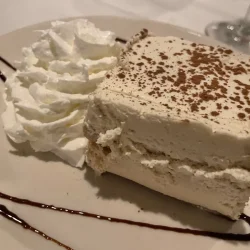 Tiramisu with a dollop of whipped cream at Rico&#039;s Restaurant in Ross Township, Pa., Thursday, Sept. 30, 2021 (Across North Hills photo/Matt De Reno)