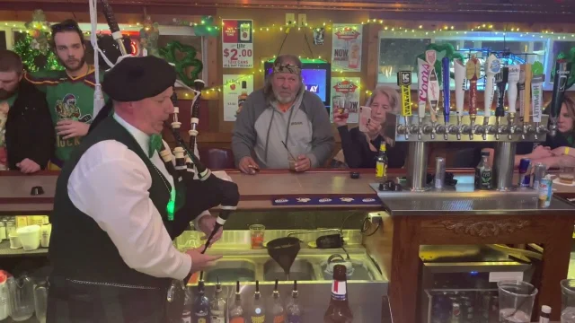 St. Patrick's Day Highlights 2022 - Amazing Grace Bag Pipes at Highland Bar in West View, Pa.